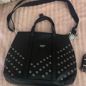 Victoria's Secret Black Tote with Silver Accents